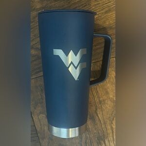 West Virginia mountaineers 18oz Roadie Blue Travel Mug with Handle BPA free